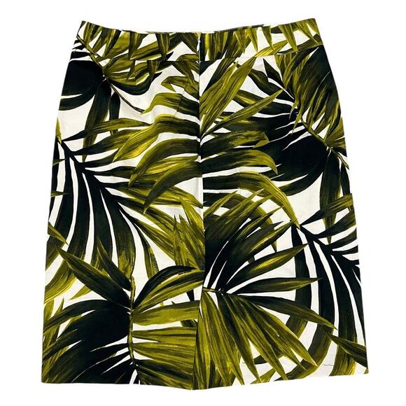 Ann Taylor Women’s Tropical Palm Knee Length Pencil Skirt Size 10 Back Zip Lined - Picture 4 of 4